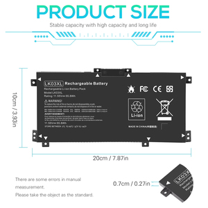 Batería LK03XL de Larga Duración y Carga Rápida de 11.55V 55.8Wh 4835mAh para HP Envy x360 15-BP 15-CN, Batería Duradera en Oferta - Product Image 6