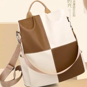 Mochila de Moda Personalizada para Mujer, Mochila de Nailon Portátil, Mochila Simple de Cuero Suave Antirrobo para Estudiantes - Product Image 2