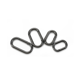 Metall-Schnappverschluss mit Federmechanismus, Ovaler Ring, Kleiner Karabinerhaken - Product Image 4