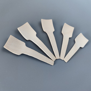 Mini Disposable Birch Wood <strong>Spade</strong> Cutlery <strong>Set</strong> with <strong>Forks</strong> <strong>and</strong> Knives 70mm Smooth &amp; Polished Utensils - Product Image 5