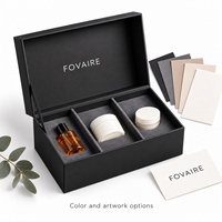 Boîte cadeau rigide pour produits de soin de la peau FOVAIRE, écologique, biodégradable, personnalisée, avec couvercle à charnière et compartiment de présentation