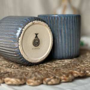 Recipientes de Cerámica Azul Ondulado para Velas, Frascos para Velas con Tapa para Hacer Velas - Product Image 4