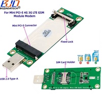 Adaptateur sans fil USB 2.0 Type-A vers Mini PCIe PCI-E MPCIe 52 broches avec 1 emplacement pour carte SIM pour module modem 3G 4G LTE GSM WWAN