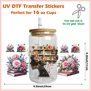 สติ๊กเกอร์ติดแก้วลายการ์ตูนสำหรับเด็กผู้หญิง ลายธีมหนังสือ พิมพ์ UV DTF ขายส่ง ออกแบบเองได้ สติ๊กเกอร์ UV DTF สำหรับแก้วน้ำ 16 ออนซ์ - Product Image 4