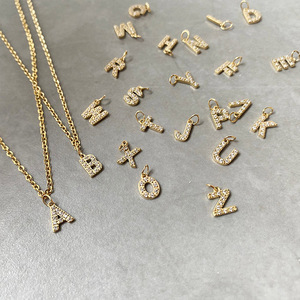 Bán Buôn Đầy Đủ Kim Cương Thép Không Gỉ Trang Sức Phụ Kiện Set DIY Zircon Vòng Cổ & Vòng Đeo Tay Với Thư Mặt Dây Chuyền - Product Image 2