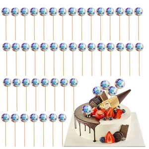 Thiết kế mới bướm người đam mê nhựa bánh công cụ trang trí vũ trường gương bóng đầy màu sắc bánh Topper trang trí bên - Product Image 3