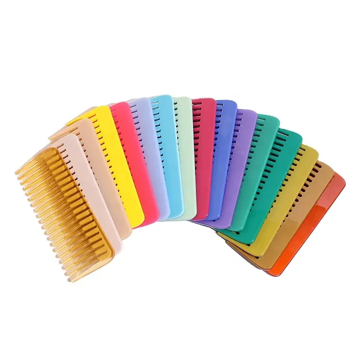 Industry and trade one Korean style pure color cellulose acetate comb personalized custom fine tooth comb