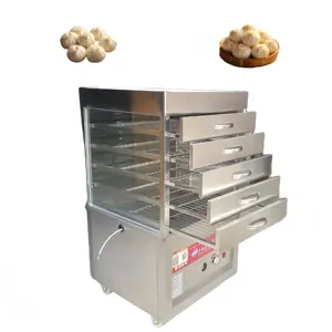 Commercial electric or gas steamer for buns/restaurant hot dog bun steamer cabinet