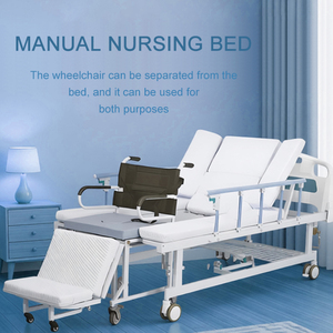 Cama de Hospital Multifuncional con Función de Giro, Cabecera de ABS, Rieles de Aluminio, Cama Médica de Enfermería para Cuidado de Ancianos - Product Image 5