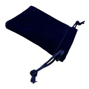 Custom <b>Navy</b> Blue Gift Drawstring Velvet Pouch <b>Bag</b> Velvet Jewelry Pouch Jewelry Velvet Pouch <b>Bags</b> With Logo - Product Image 4