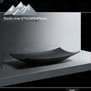 Lavabo <span class=keywords><strong>de</strong></span> Cerámica Curvo <span class=keywords><strong>de</strong></span> Diseño Creativo Wayon para Baño, para Interiores <span class=keywords><strong>de</strong></span> Lujo - Product Image 4