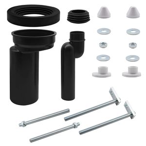 Kit de Conexión Universal para Inodoro Suspendido, Tubería de Drenaje de 90 mm, Tubería de Descarga de 45 mm para Sistemas de Cisterna Empotrada - Product Image 1