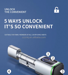 Giá bán buôn thông minh xi lanh khóa Châu Âu tuya App Keyless xi lanh khóa thông minh nhà phân phối với mật khẩu thẻ - Product Image 6