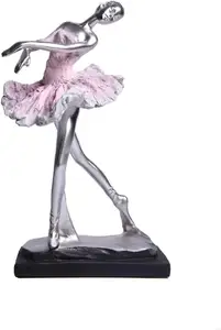SAMINDS balerin heykel reçine bale kız sanat şekil süs Modern ev dekorasyonu oturma odası ofis kitaplık yemek için