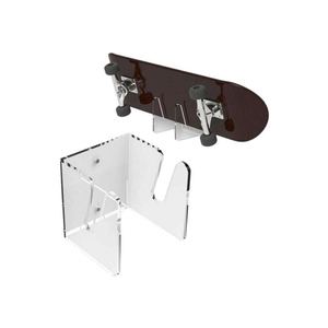 Duvara Monte Edilen Şeffaf Akrilik Kaykay Sergi Standı Tekli Kaykay Tahtası Askısı Duvar Tutucu Snowboard Longboard için - Product Image 1