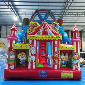 Château gonflable coloré brillant en PVC, équipement d'amusement intérieur, toboggan, magnifique château gonflable pour enfants - Product Image 5