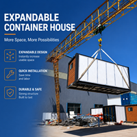 Maison préfabriquée de luxe extensible de 40 pieds - Maisons conteneurs pliables, modulaires modernes à 3 chambres avec design portable