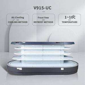 Refrigerador de bebidas personalizado de fábrica 220V 240V Congelador comercial Super Island Refrigerador de exhibición de frutas y verduras - Product Image 3