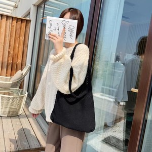 กระเป๋าถือสตรีแฟชั่นฤดูหนาว/ฤดูใบไม้ผลิ/ทุกฤดู  งานถักโครเชต์ปักลาย  แบบเปิดปิด  พกพาสะดวก  บุโพลีเอสเตอร์  เหมาะสำหรับเดินทางและไปเที่ยวชายหาด - Product Image 5