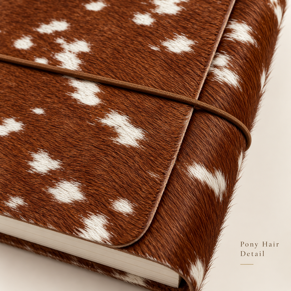 Custom Pony Hair Planner Leather A5 Notebook Cover Refillable Luxury ...