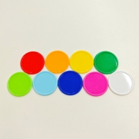 Jetons de jeu en plastique personnalisables 37MM, jetons de comptage colorés pour enfants, pièces en plastique vierges pour récompenses mathématiques, marqueurs et composants