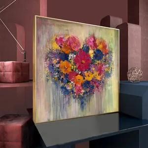 Affiches de fleurs colorées de style nordique, Art abstrait, peinture à l'huile, toile imprimée, tableau d'art mural, pour décor de maison minimaliste