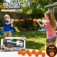Blast Popper Gun Foam Ball Popper Pistolets à air comprimé et cibles Jeu de tir Jouet pour enfants