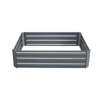 Lit de jardin surélevé galvanisé pour l'extérieur pour les légumes et les fleurs, boîte à fleurs en métal pour les fruits et les herbes, jardinière surélevée pour le jardinage