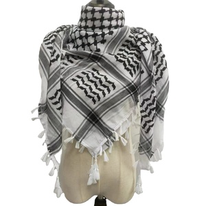 Venta caliente árabe cabeza bufanda Palestina bufanda Keffiyeh Jacquard gran cuadrado bufanda punto al por mayor - Product Image 1