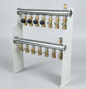 Colector de Control de Zonas Inteligente de 7 Vías GHSYS7P GHTECH 496x135x625mm para Sistema de Calefacción por Suelo Radiante Hidrónico - Product Image 1