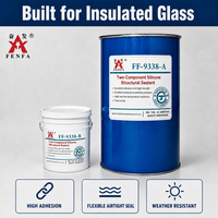 Scellant silicone bicomposant Fenfa FF-9338 pour verre isolant, étanchéité secondaire, durcissement neutre, résistant aux intempéries, aux UV et à l'ozone