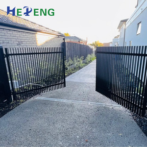 Clôture de sécurité à lames verticales en alliage d'aluminium, panneaux de clôture à piquets en acier blanc à lames verticales, <span class=keywords><strong>portail</strong></span> coulissant - Product Image 6