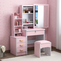 Meubles de maison, nouvelle conception, prix bas, coiffeuse tendance en MDF, table de maquillage pour filles