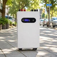 Casing Baterai LiFePO4 Vertikal Qianfeng 48V 314Ah dengan BMS IP54 Logam, Output 5kWh, Roda Anti-Selip untuk Penyimpanan Energi Surya