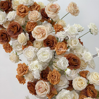 Arche de fleurs artificielles en soie rose champagne blanc personnalisée DKB pour mariage, décoration haut de gamme pour événements, arche ronde de 8*9 pieds