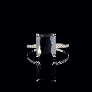 Best Selling Elegant Moissanite Diamond <b>Ring</b> With Sterling <b>Silver</b> Band For Special Party Engament Wedding Available For Sale - Product Image 1