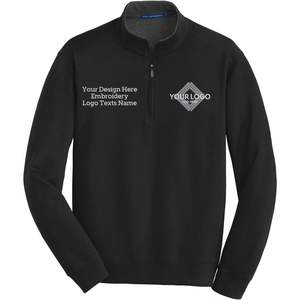 Men's Custom K807 2025 Interlock Quarter Zip up Personalized <b>Hoodies</b> & <b>Sweatshirts</b> with Embroidered Logo Texts <b>Promotional</b> - Product Image 4
