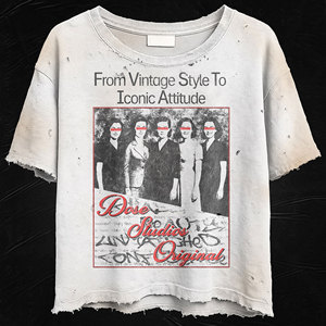 T-Shirt da <span class=keywords><strong>Uomo</strong></span> Personalizzata OEM, Bianca, Stampa DTG, Cotone Lavato Vintage 220 Grammi, Manica Corta, Effetto Strappato e Invecchiato - Product Image 2