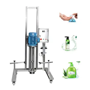 500l cosmetic pneumatic stirrer homogenizer high shear mixer with hydraulic lifting