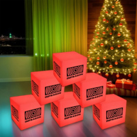 Lámpara LED Cúbica Moderna, Portátil y Recargable, Mini Lámpara Cuadrada Personalizada para Hotel, Cocina, Comedor, Fiestas y Eventos al Aire Libre