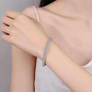 Chine Fournisseur du Fabricant Diamant Moissanite Tennis Chaîne Fine Jewelry Chunky Bracelet Bracelet Moissanite - Product Image 2