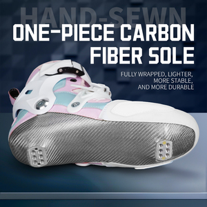 Patins à roulettes en fibre de carbone professionnels OEM pour enfants, réglables, roues en PU pour la course, patins de slalom pour enfants - Product Image 3