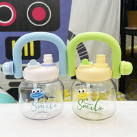 Gourde portable pour enfants de 800 ml, grande capacité, sans BPA, réutilisable, avec paille, pour les voyages