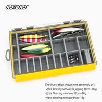 ROVORO Tackle 3600 #   Boîte de rangement pour accessoires de pêche, boîte de rangement pour leurres, en plastique résistant et imperméable, en plastique PP pour la pêche à la carpe