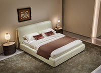 Ensemble de meubles de chambre à coucher au design simple de haute qualité, lit plateforme Queen, cadre de lit King Size, lits doubles modernes en microfibre
