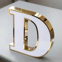 Enseigne murale LED RGB personnalisée en métal, lettres lumineuses, enseigne numérique extérieure en acrylique 3D pour devanture de magasin, affichage pour devanture de boutique