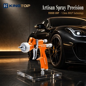 ปืนพ่นสีระบบ HVLP ยี่ห้อ Kingtop สำหรับซ่อมสีเฉพาะจุด ปืนพ่นสีรถยนต์ระดับมืออาชีพ รุ่น WARTE หัวฉีดขนาด 1.3 มม. และ 1.4 มม. - Product Image 5