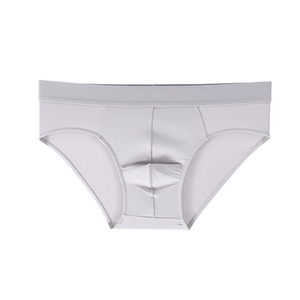 <strong>Men's</strong> New Mid-Waist Seamless Underwear Breathable Knitted Fabric Sexy Crotch <strong>Briefs</strong> with Comfortable <strong>Pouch</strong> Cross-Border Design - Product Image 5