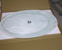 Table basse élégante en fibre de verre trempé Échantillon gratuit Vente en gros table basse en verre trempé Meubles de maison Meubles de salon
