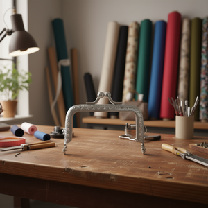 Manico per Borsa Ilan 7 Cm con Design in Rilievo e Finitura Argento per Borse - Product Image 2